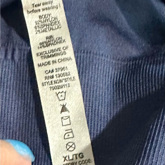 Diadora sports bra, blue with silver - Picture 3 of 3